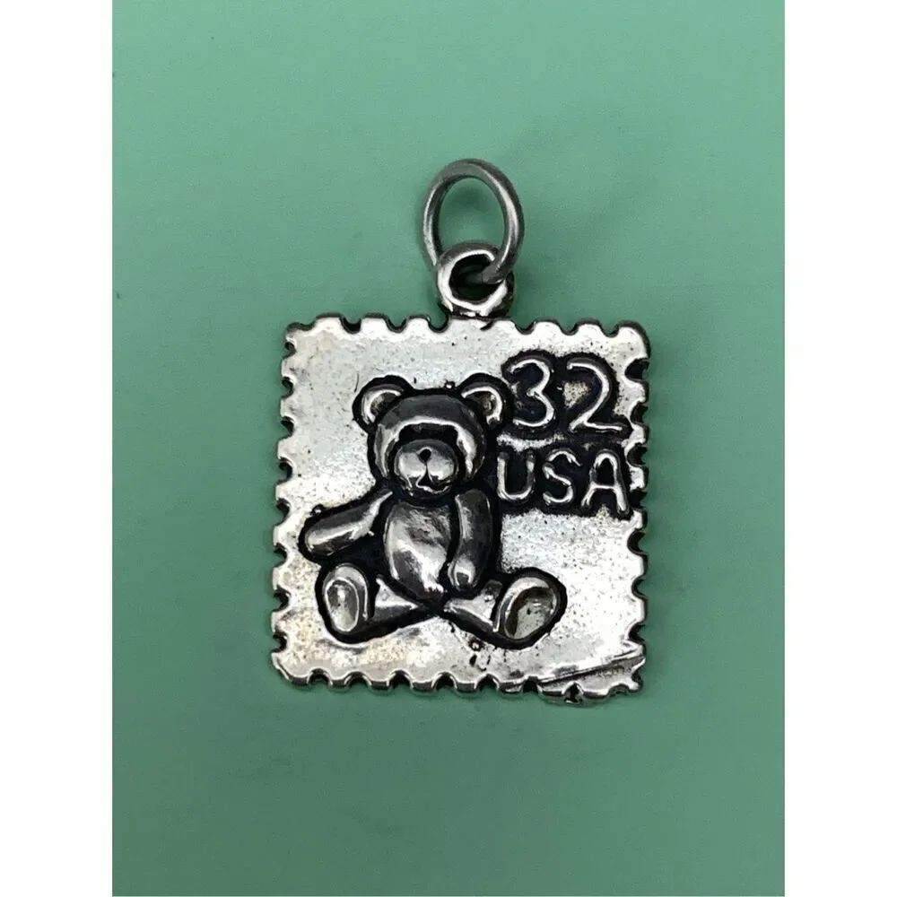 Bear Sterling Silver Jewelry Charm #USA #collectible